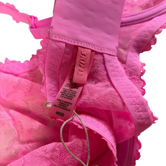 NWT SKIMS Stretch Lace Intimates Underwire Scoop Bra in PINK Size 46DD - Picture 5 of 6